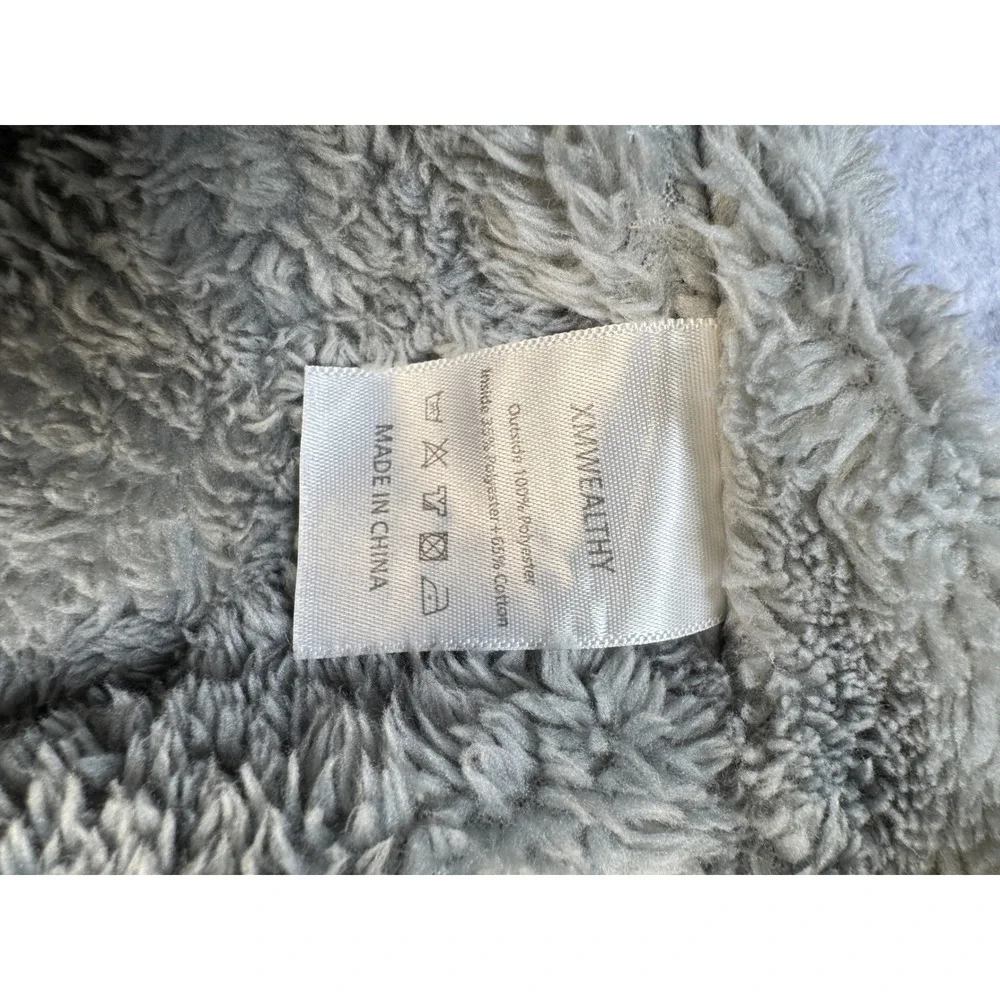 XMWEALTHY Baby Bear Bunting Fleece Pram Suit Grey Hooded Romper 0-3 Months
